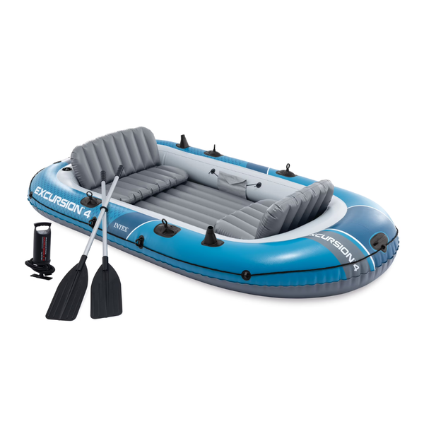 Intex 5-Person Heavy-Duty Fishing & Rafting Boat With Aluminum Oars