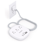 One Beat 5" Ultra Flat 3 Outlets 4 USB Ports Power Strip