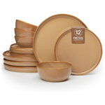 12-Piece Fobenta Ceramic Dinnerware Set, Service For 4