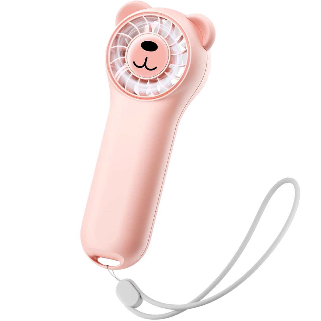 4 Speeds Mini Handheld Fan with Bear Ears