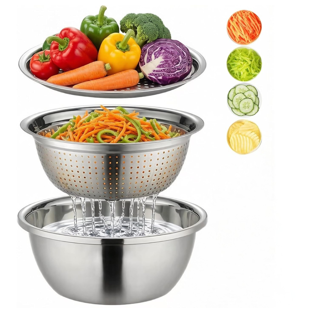 3-in-1 Multifunctional Stainless Steel Basin Strainer Set