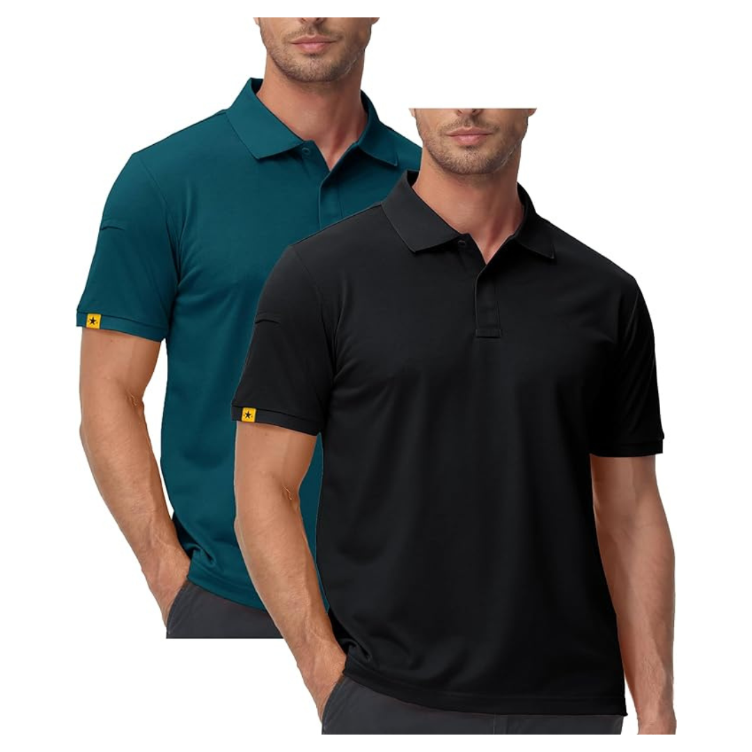 2-Pack Men's Short Sleeve Tactical Polo Shirts (Various)