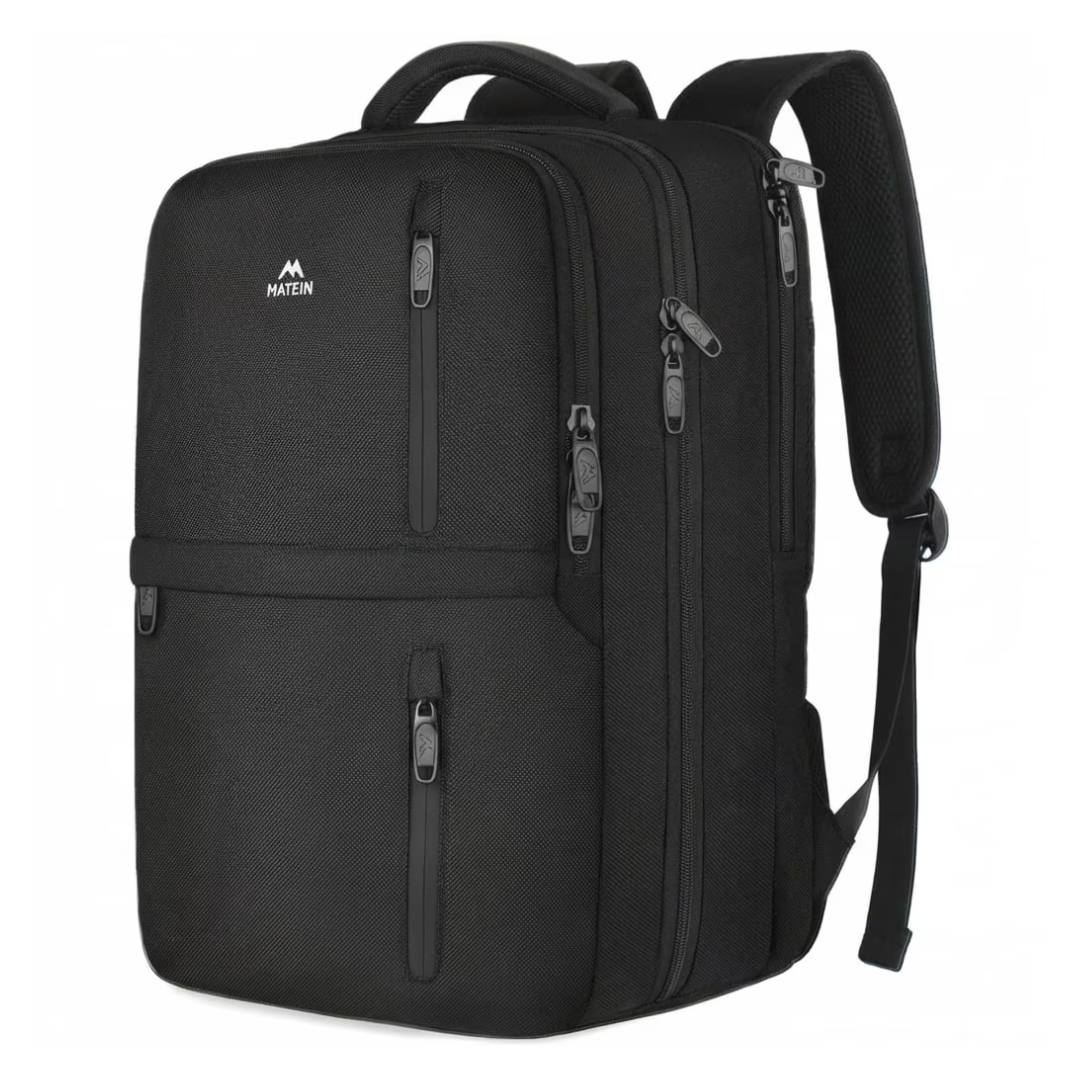40L Matein 17" Carry-On Travel Backpack With USB Port