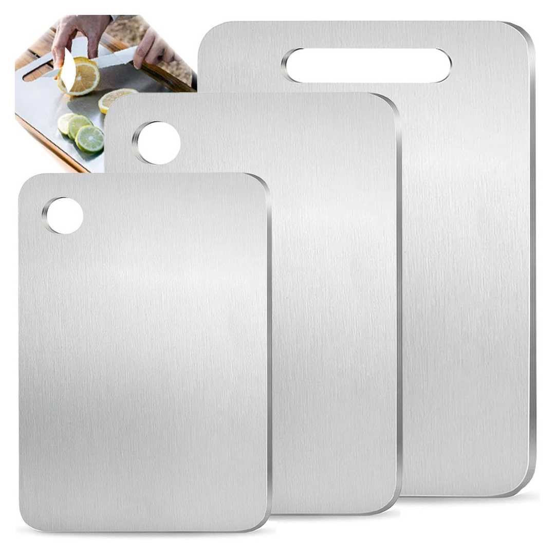 3-Set Pure Titanium Cutting Board Set