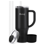 40-Oz Leak-Proof Insulated Tumbler With Handle & Straw