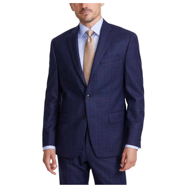 Michael Kors Men's Classic-Fit Fall Wool-Blend Stretch Plaid Suit Separate Jacket