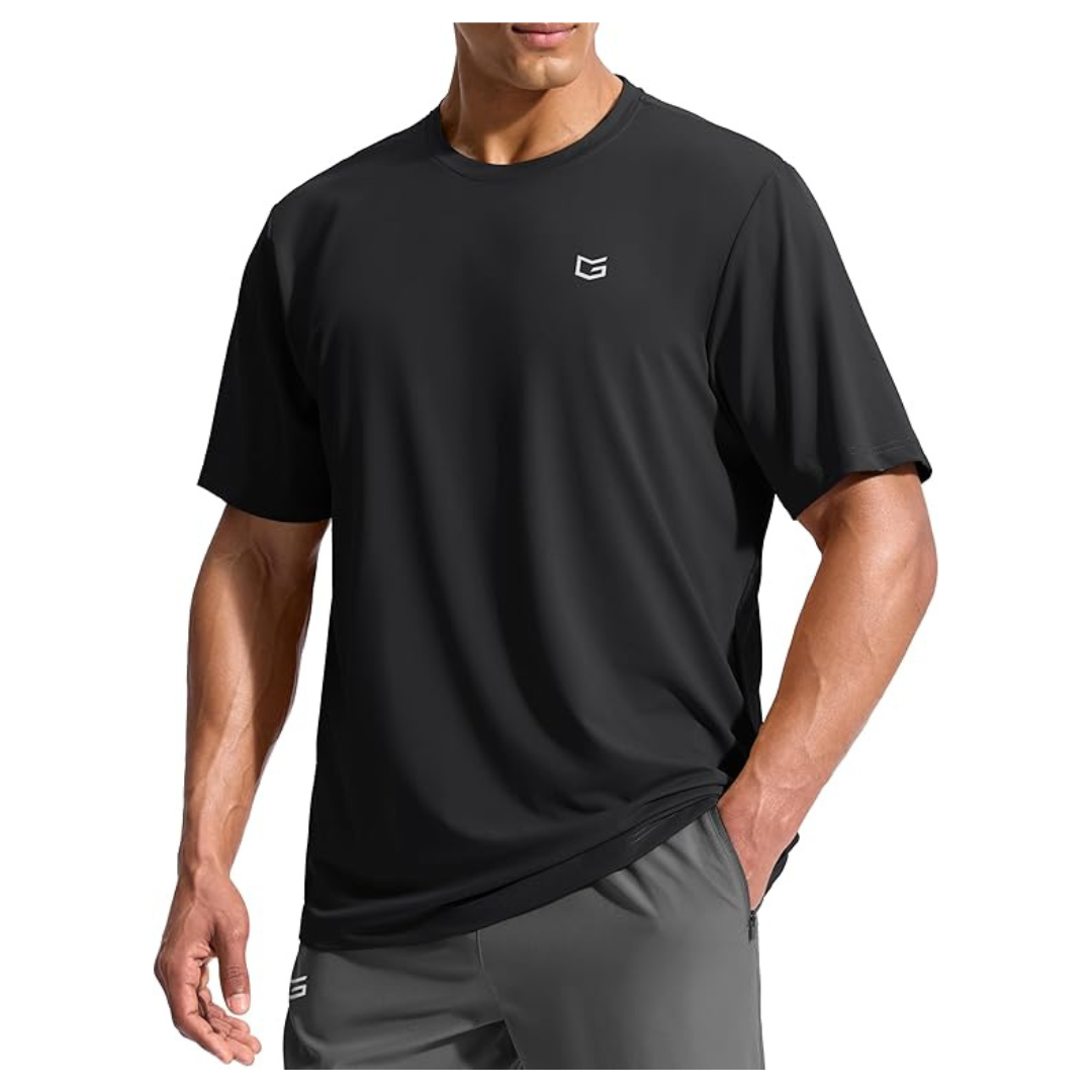 G Gradual Men's Sun Protection Swim Shirt (Black)