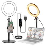 8" Neewer 18W Desk Ring Light W/ Remote, Stand & Phone Holder