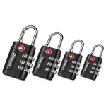 4-Pack TSA Approved 3-Digit Combination Luggage Locks