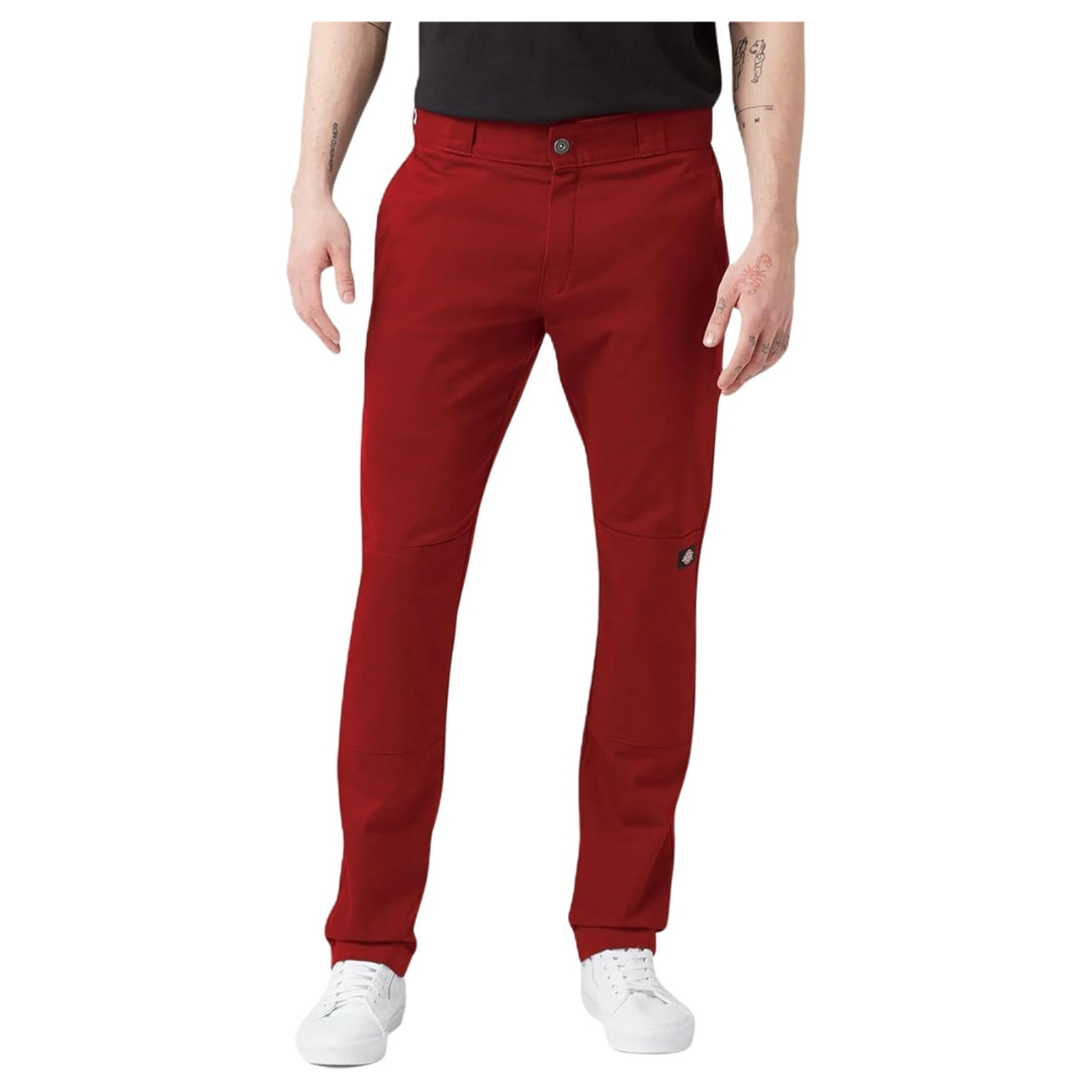 Dickies Men's Cotton Blend Skinny Straight Double Knee Work Pants