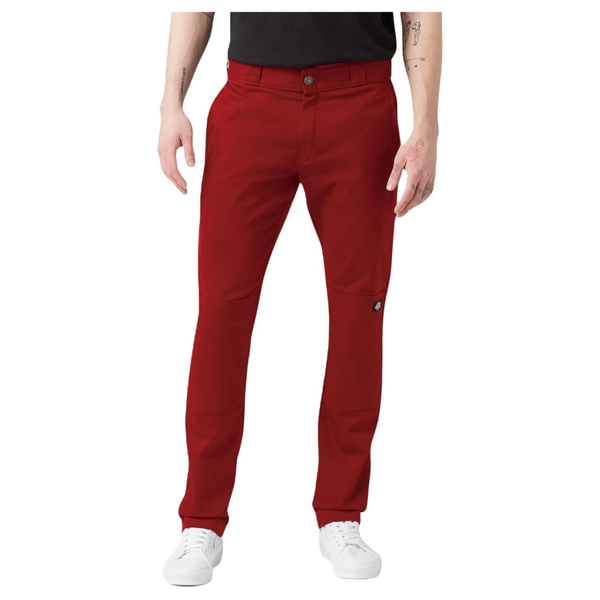 Dickies Men's Cotton Blend Skinny Straight Double Knee Work Pants