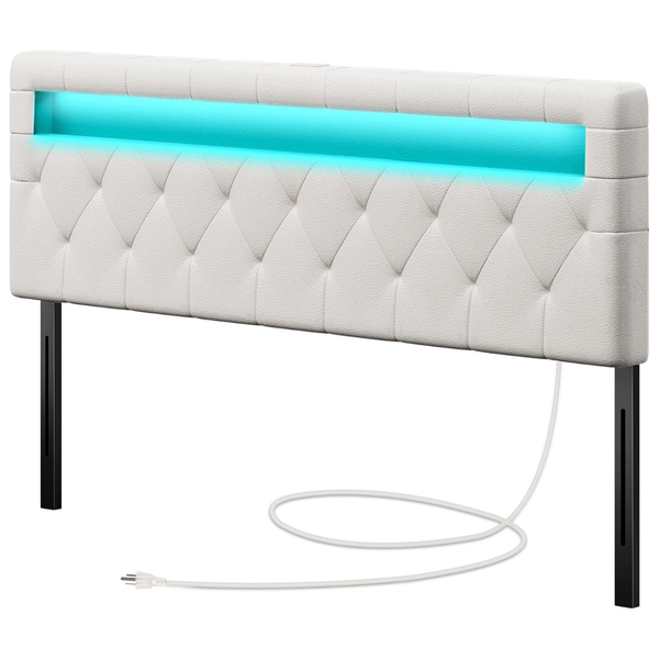 Greenstell Queen Size Bed Headboard With LED Lights
