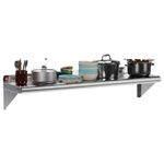 12" X 48" Commercial Stainless Steel Wall Mounted Shelf