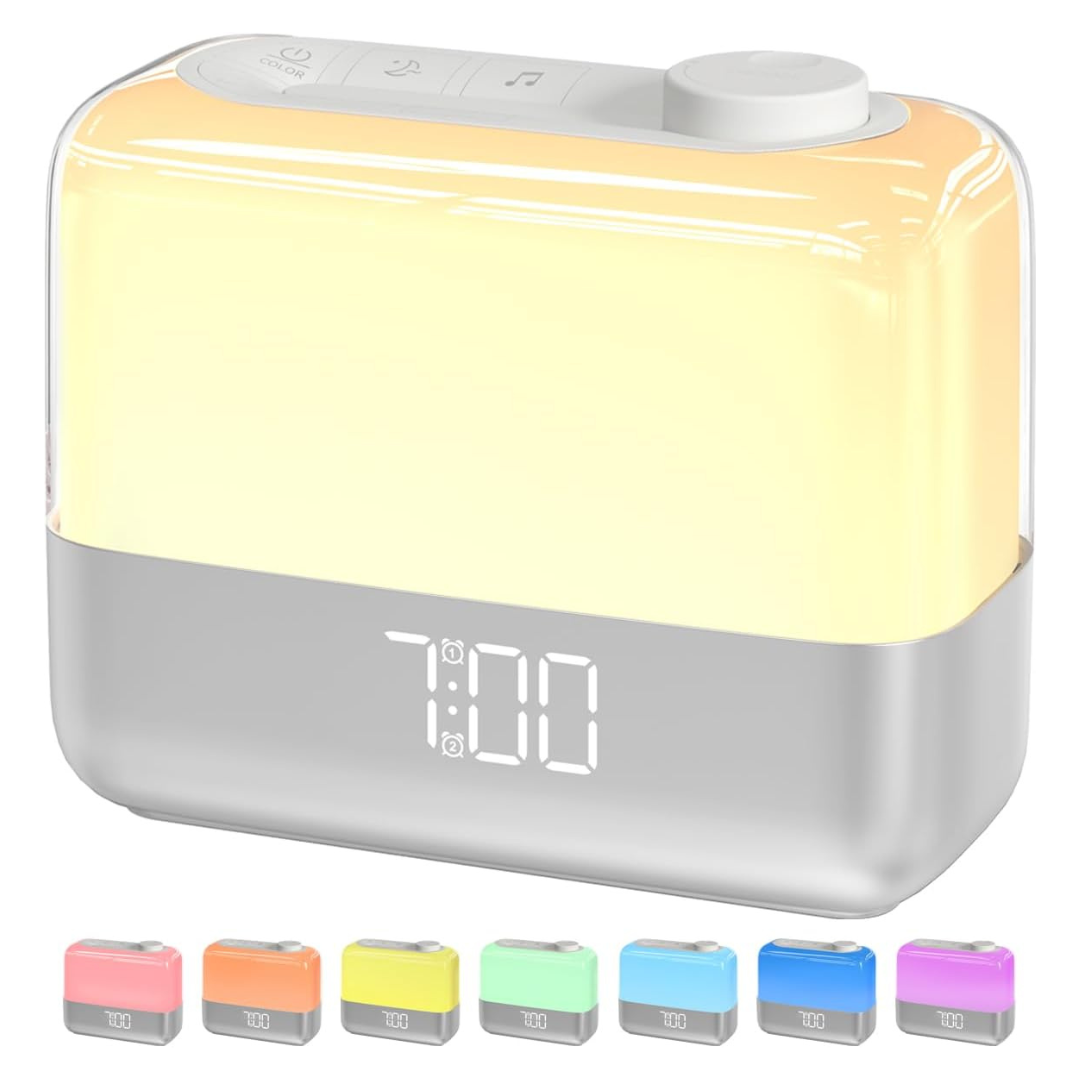 MeesMeek Rechargeable Sunrise Digital Alarm Clock