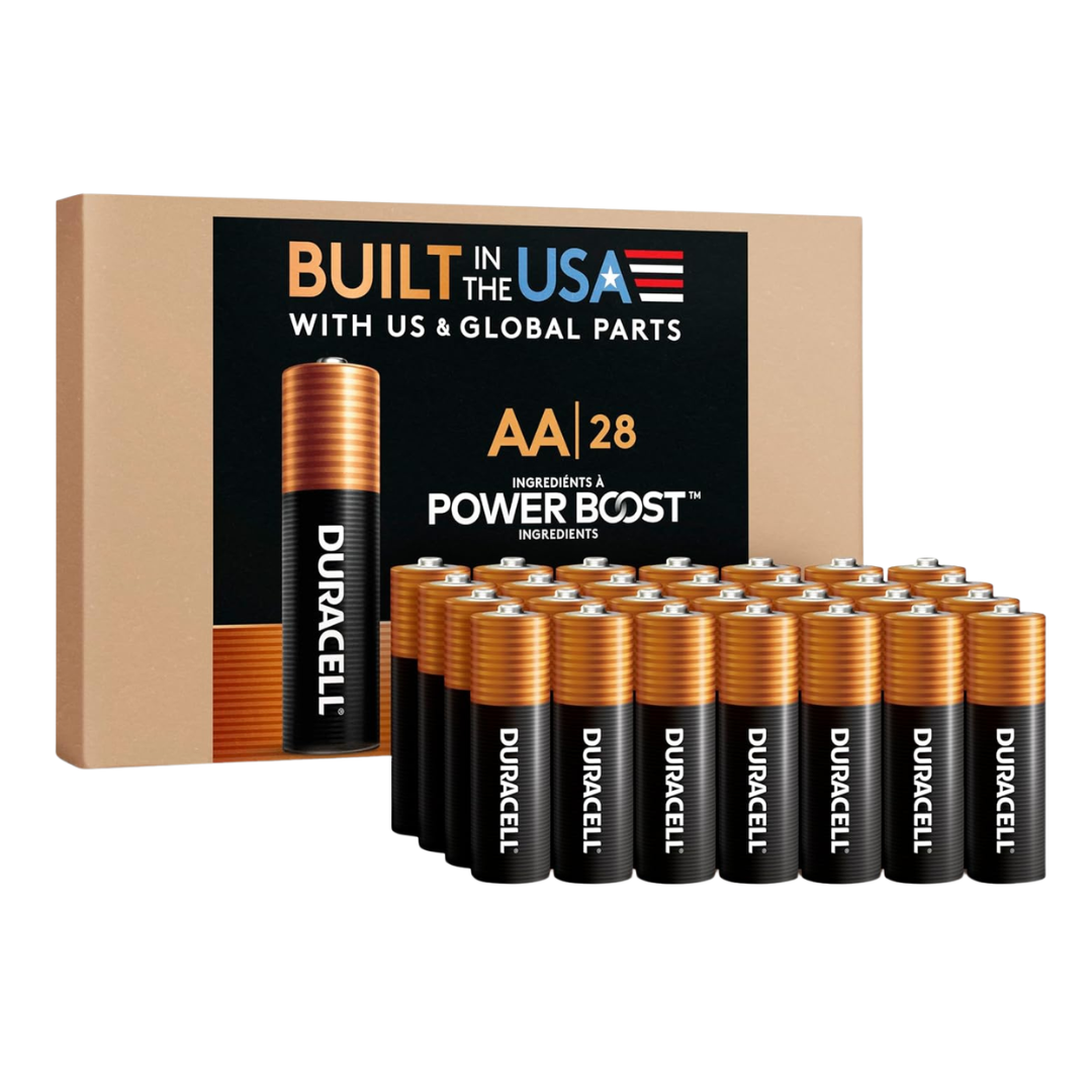28-Count Duracell Coppertop AA Alkaline Batteries W/ Power Boost Ingredients