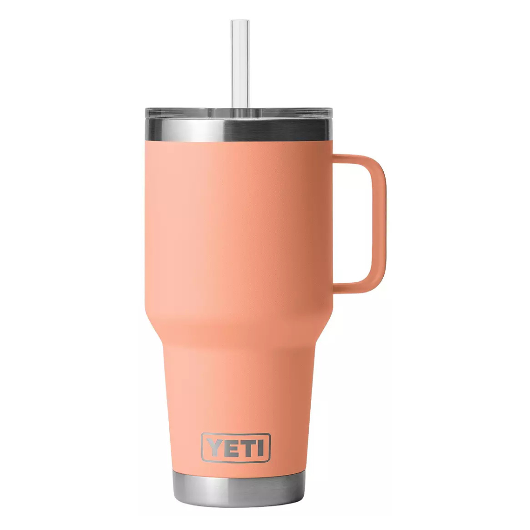 35-Oz Yeti Rambler Mug With Handle & Straw Lid