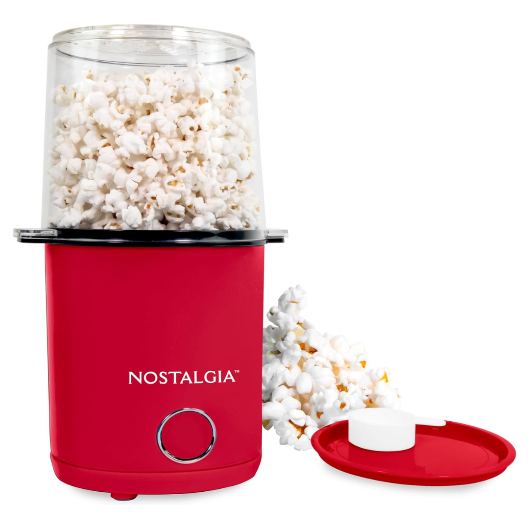 Nostalgia 8-Cup Hot Air Popcorn Maker And Bowl