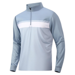 Men's Mock Neck Color Block Zipper Golf Polo Shirt (Various)