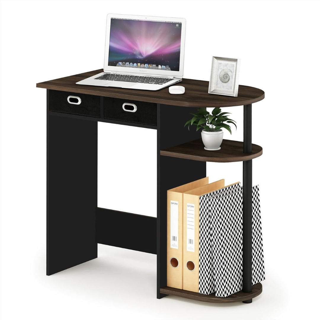 Furinno Go Green 31.5'' Gaming Desk With Shelves & Storage Bins