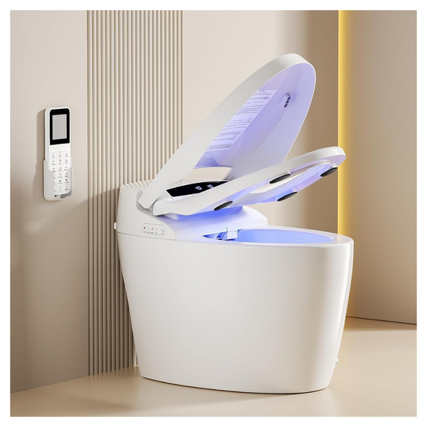Tankless One Piece Bidet Smart Toilet With Warm Water Sprayer
