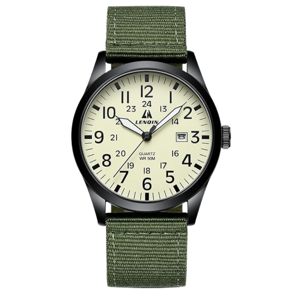 Men's Waterproof Stylish Analog Quartz Watch (Various Colors)
