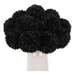 12-Piece Briful 11'' Artificial Black Chrysanthemum Stems With Green Leaves