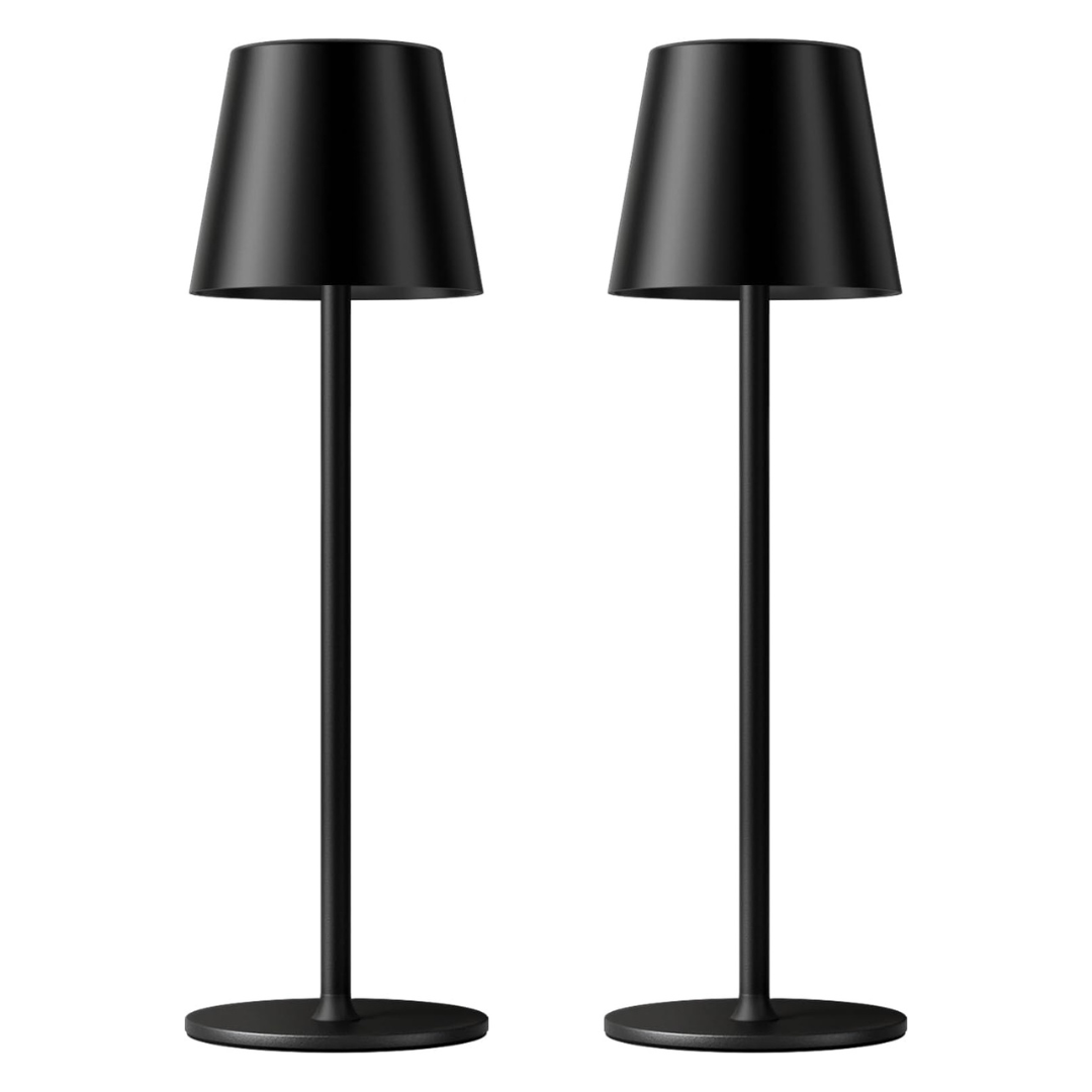 2-Pack Cordless Rechargeable LED Table Lamps