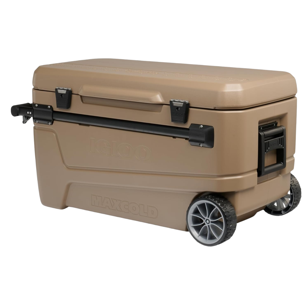 110-Qt Igloo Maxcold Insulated Glide Wheeled Cooler (3 Colors)