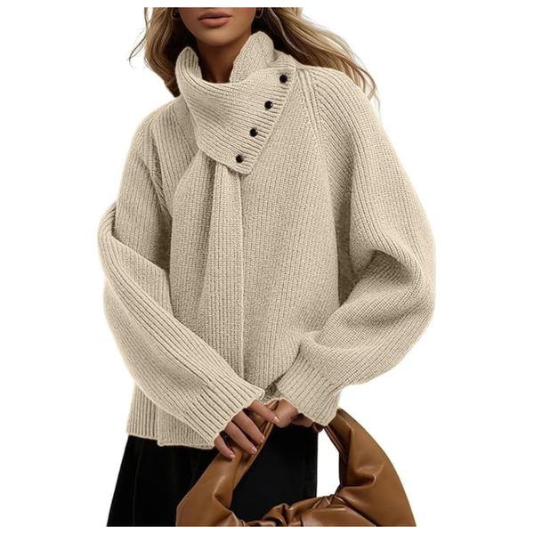 Women's V-Neck Sweater With Buttons (4 Colors)