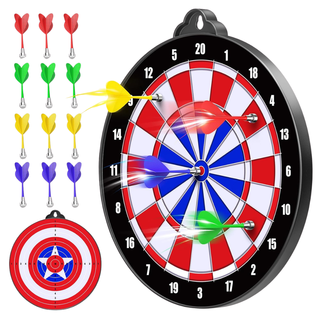 12-Piece Kids Magnetic Dart Board Game