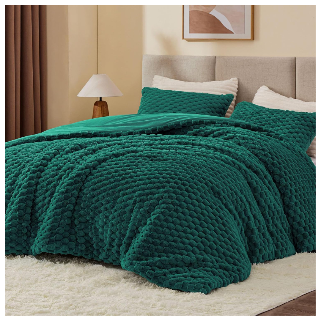 Bedelite 2-Piece Twin Size Fluffy Cozy Comforter & Pillowcase Set