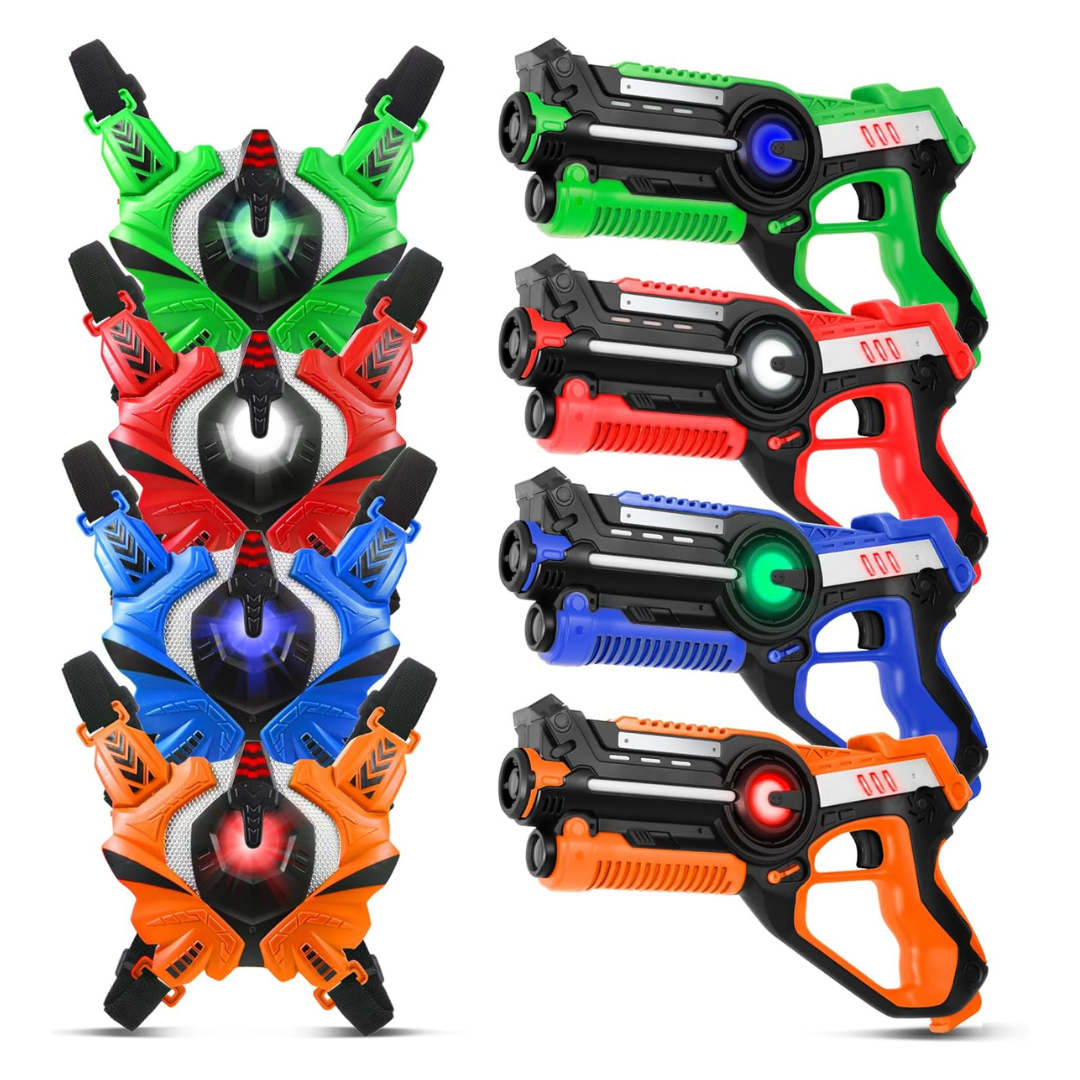 4-Player Infrared Laser Tag Gun Set With Vests
