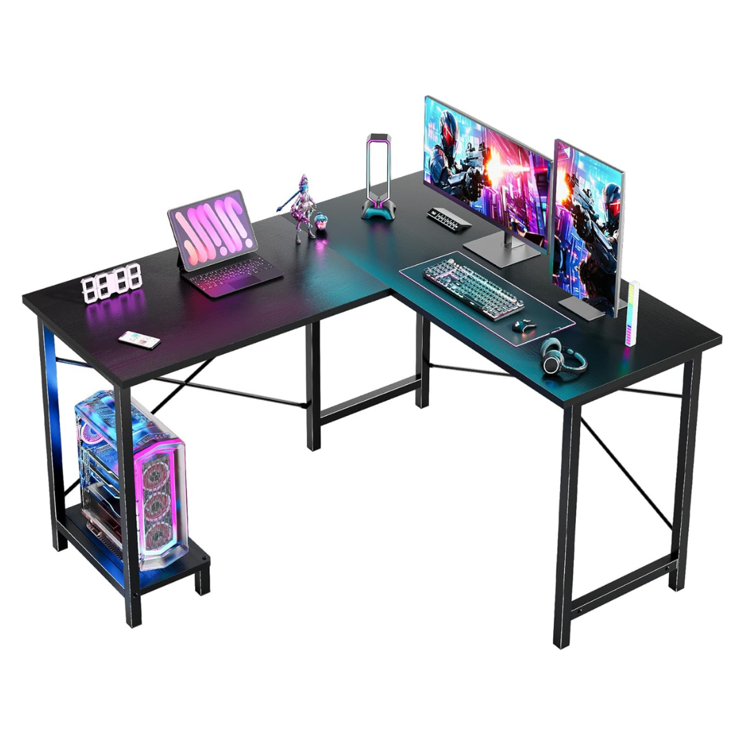 50'' L Shaped Corner Computer Desk With CPU Shelf