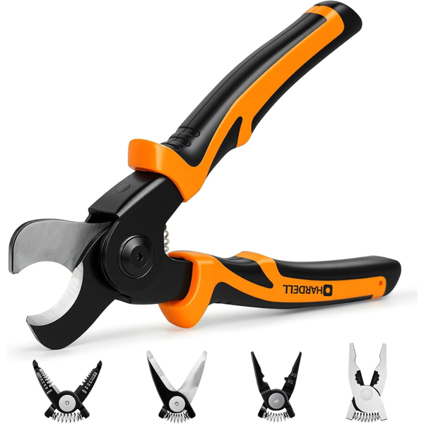 Hardell 5-in-1 Wire Stripper & Crimper for 10-22 AWG w/ Storage Case