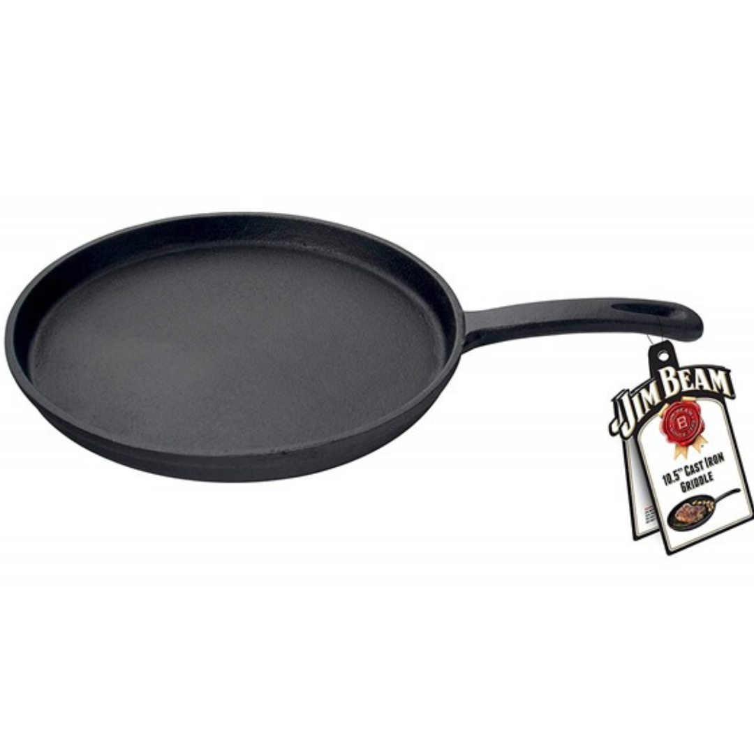 10.5" Jim Beam Pre-Seasoned Cast Iron Skillet