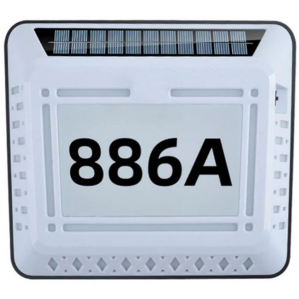 Waterproof House Number Plaque Solar LED Address Sign