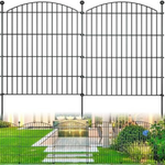 10-Panels 24" x 20 ft Metal Garden Dog Fence with Gate