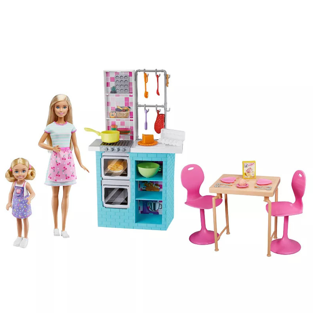 Barbie Baking Kitchen Dolls and Accessories Playset