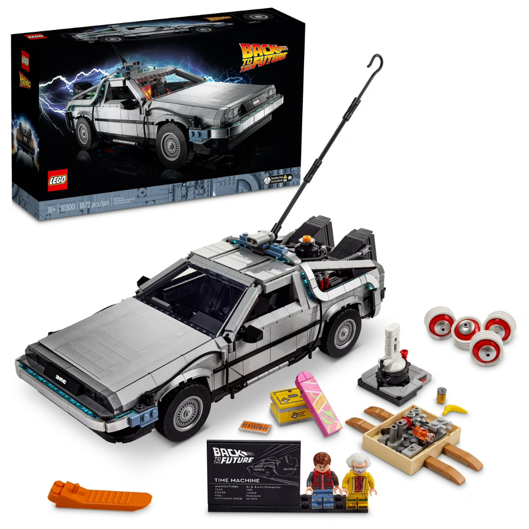 1872-Piece LEGO Back to The Future Time Machine Car Building Set (10300)
