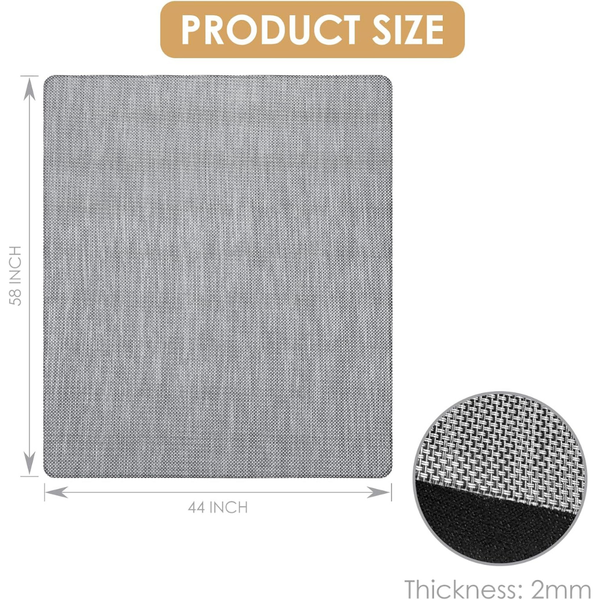 44" x 58" Heavy Duty Non-Curve Desk Chair Mat