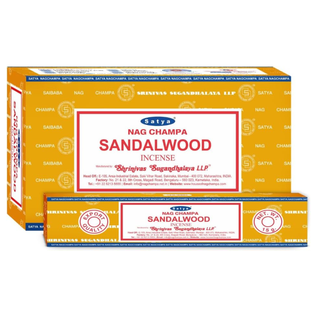 12 Pack Satya Nag Champa Sandalwood Incense Sticks