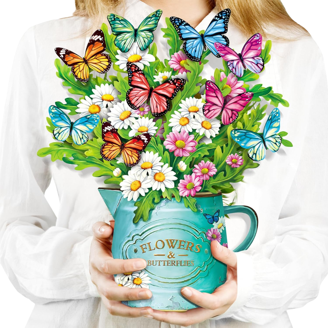 12" Airpark 3D Paper Pop Up Flower Bouquet Card