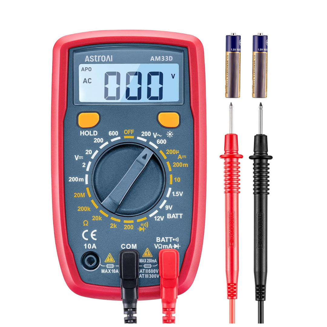 AstroAI 2000 Counts Digital Multimeter W/ DC AC Voltmeter & Ohm Volt Amp Meter