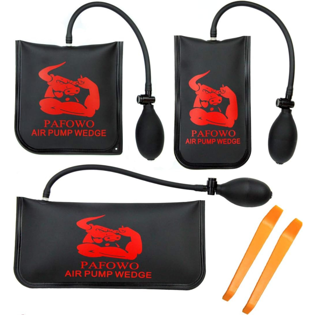 3-Piece Commercial Grade Air Wedge Bag Pump Kit