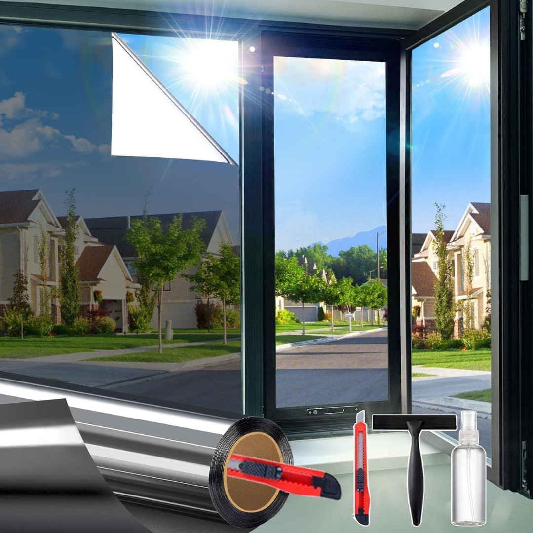 17.5" X 78.7" UV Blocking One Way Daytime Window Privacy Film