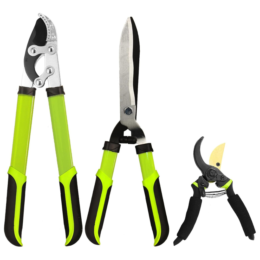 3-Piece YRTSH Loppers, Hedge Clippers & Garden Shears Set