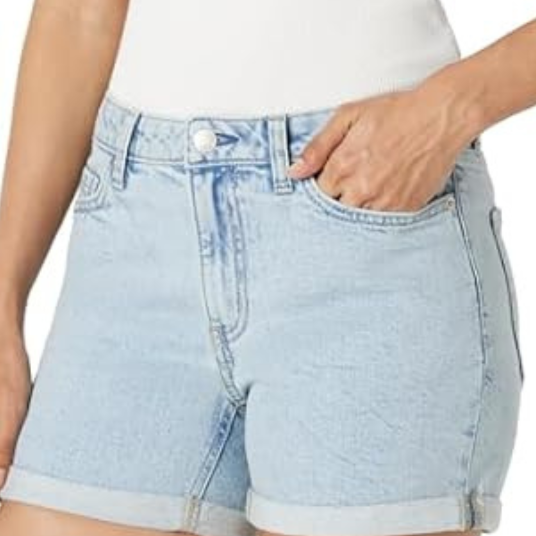 Amazon Essentials Women's Stretch Slim-Fit Mid-Rise Jean Short (4 Colors)