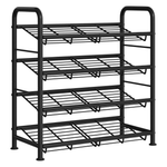 Homfan Tilt Metal Shoe Rack With Adjustable Shelves
