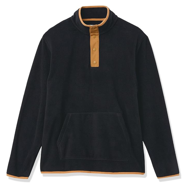 Amazon Essentials Men's Snap-Front Pullover Polar Fleece Jacket (Medium)