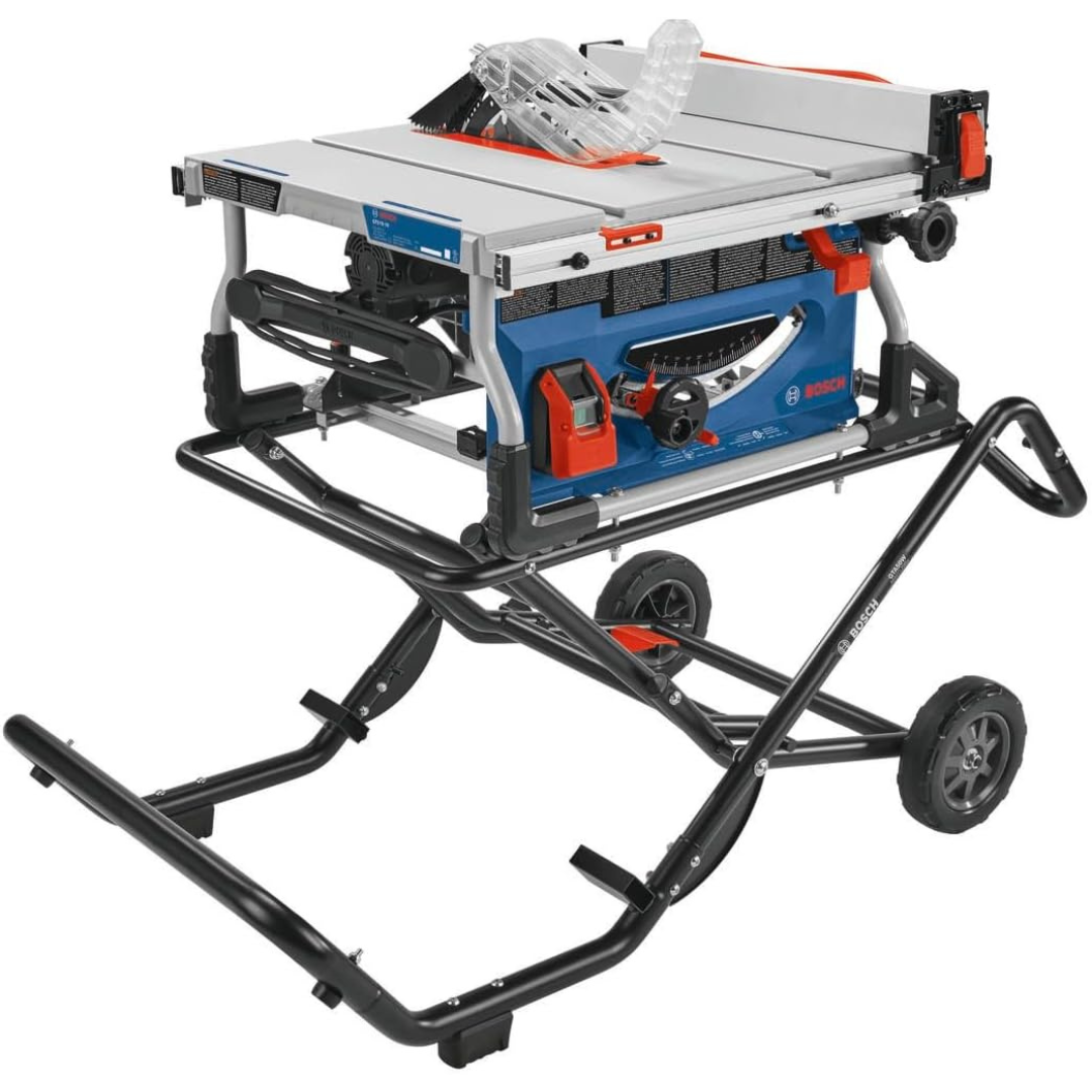 BOSCH GTS15-10 10" Portable Table Saw W/ Wheeled Stand